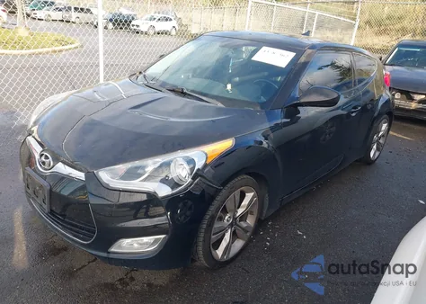 2014 Hyundai Veloster Base W/Black from USA, damaged, VIN KMHTC6AD3EU186380